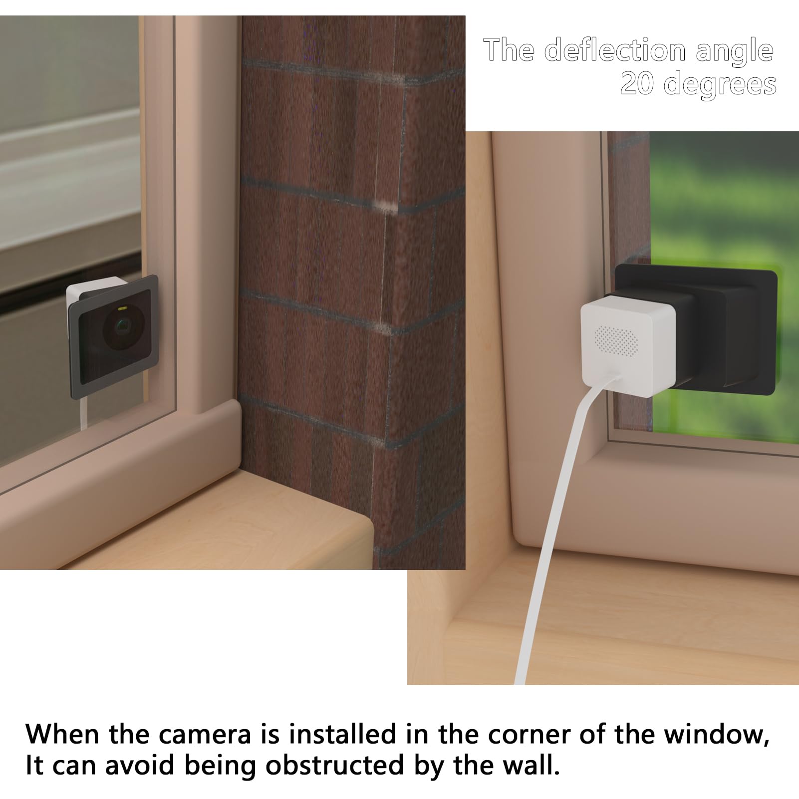 Wyze Cam OG Angled Window Mount with 20° Tilt - Optimized for Through-Window Security Camera Use, Ideal for Home & Office Surveillance