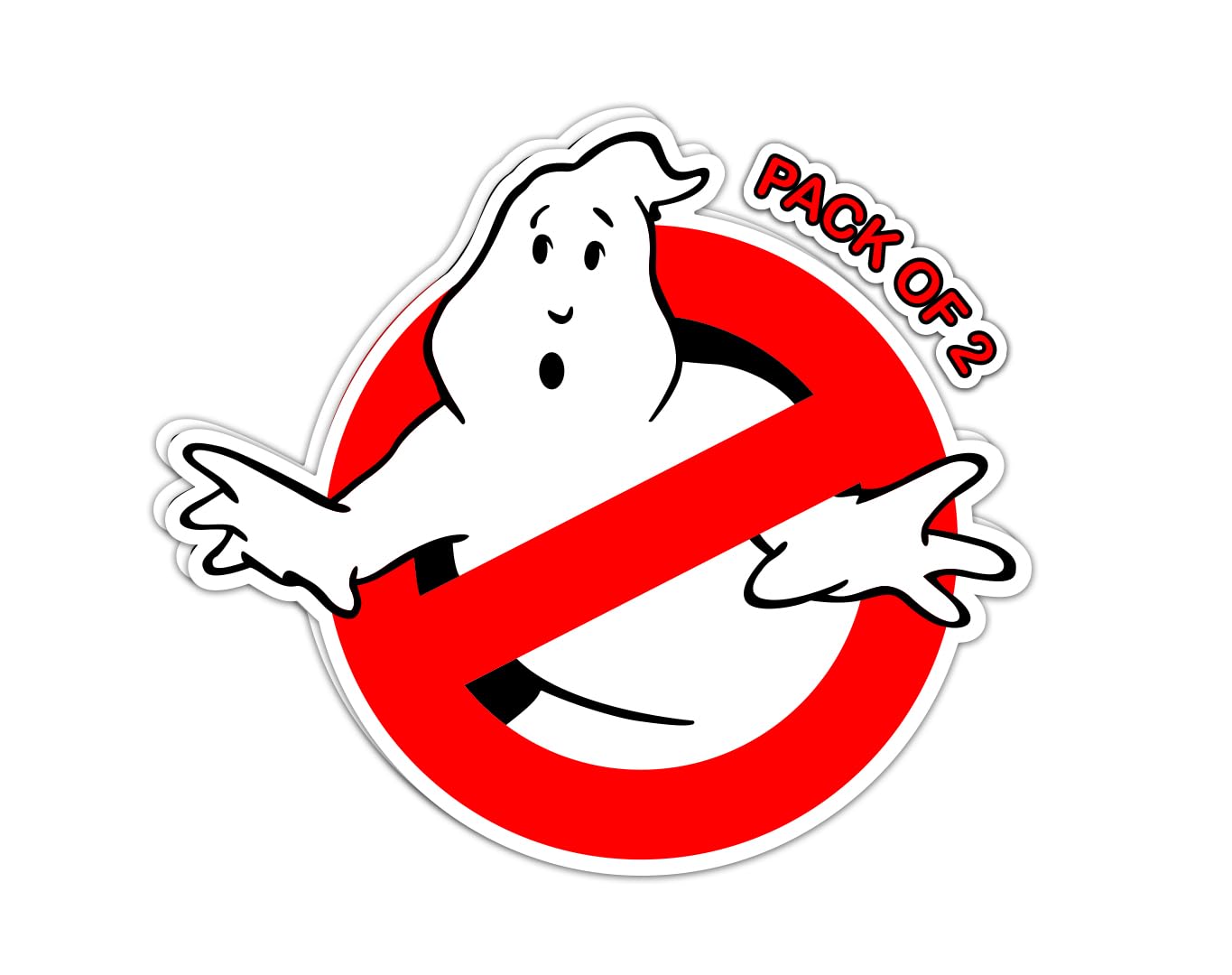 IMPERIAL VIBES - Ghost Busters Vinyl Decal Stickers (Pack of 2) - Waterproof Car, Truck, Van, Laptop & Water Bottle Decals - Removable Indoor/Outdoor Use - Perfect for Halloween Decor, Fan Gifts & Pop Culture Collectors
