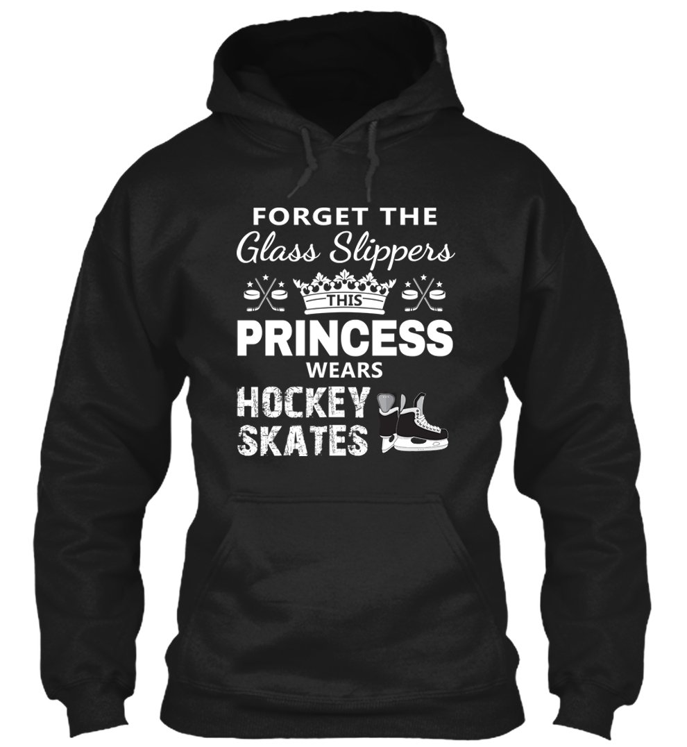 Women's Hockey Shirt - Princess Hockey Skates Hoodie Sweatshirt for Female Players | Perfect for Ice Rink, Training & Fan Apparel