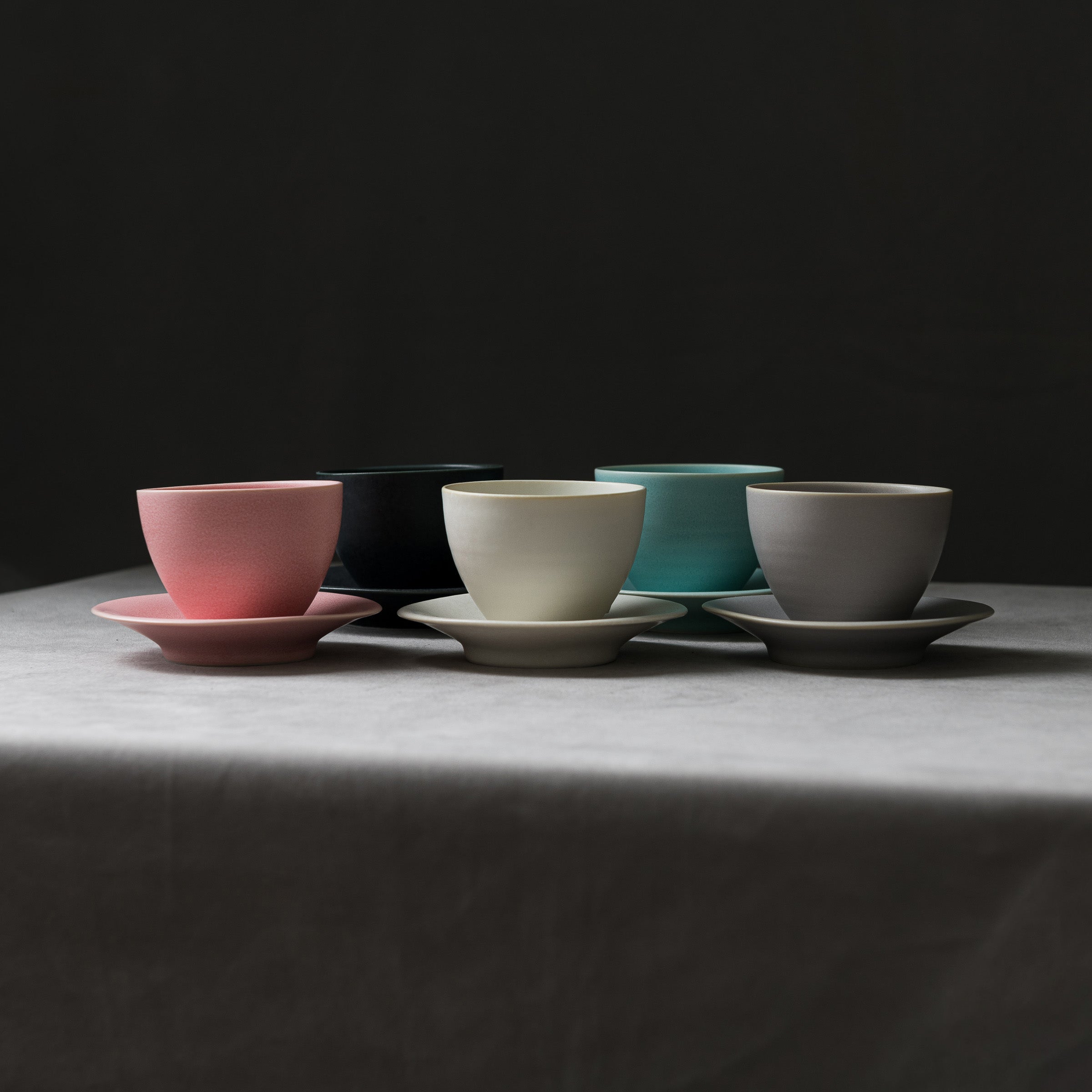 Japanese Tea Cup - Yui 結 - 80ml Ceramic Tea Cup Set of 5 Colors - Perfect for Matcha, Sencha & Traditional Japanese Tea Ceremonies