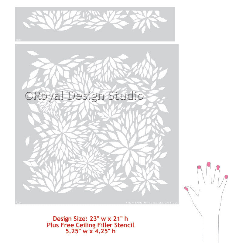 Petal Play Floral Damask Wall Stencil - DIY Home Decor, Reusable Painting Template for Bedroom, Nursery & Living Room Accent Walls