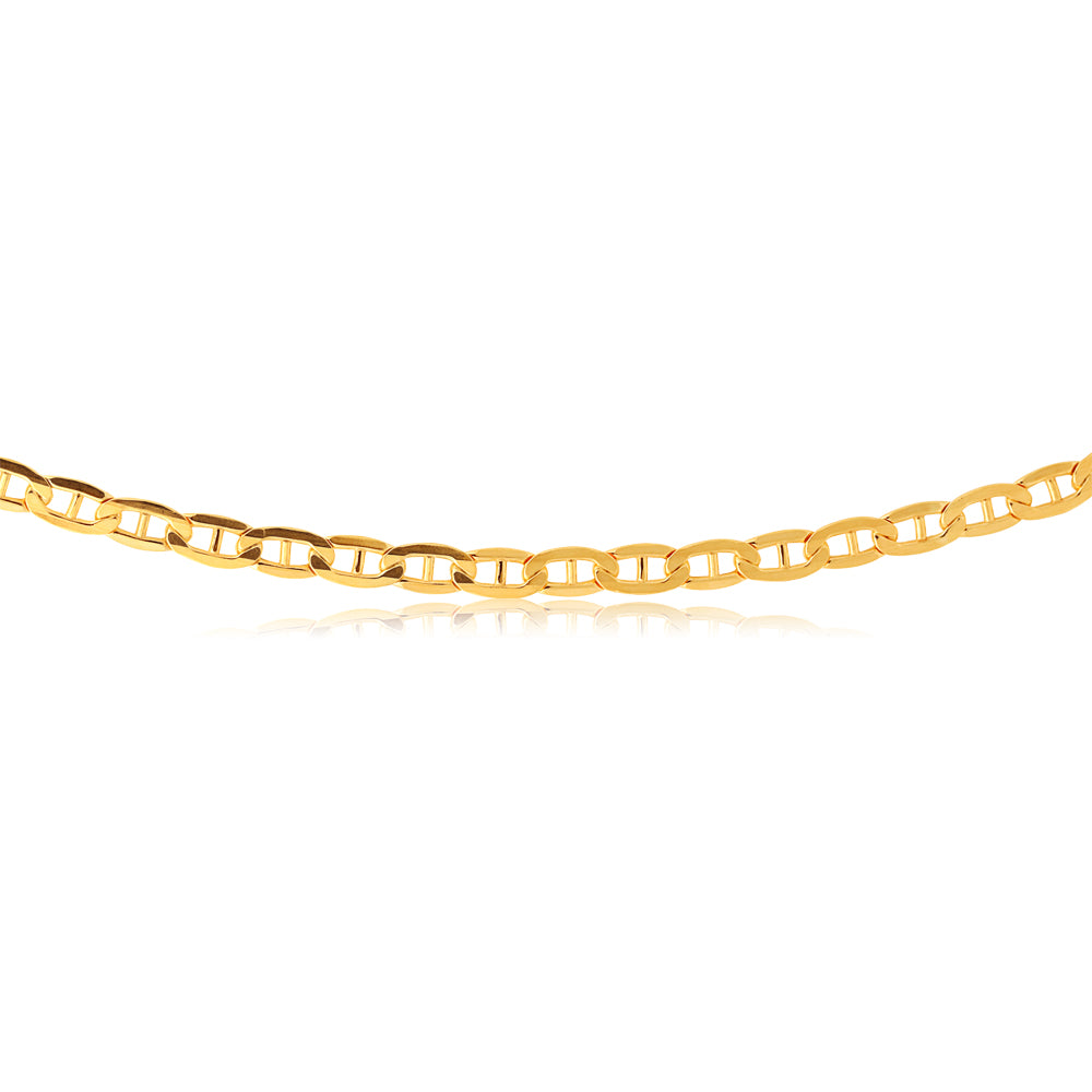 9ct Silver Filled Flat Anchor Chain - 100 Gauge, 55cm Length - Perfect for Necklaces, Bracelets & Jewelry Making