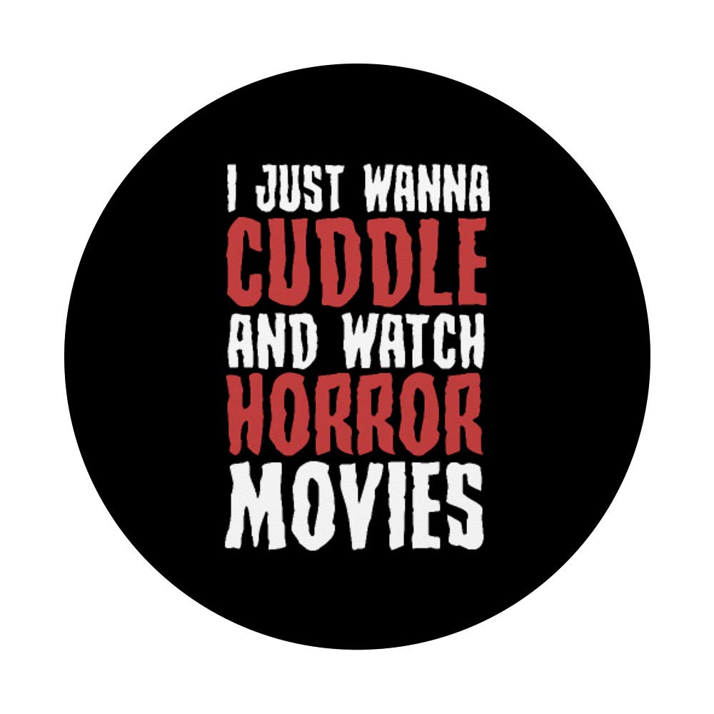 Funny Scary PopSockets Swappable PopGrip - Perfect for Cuddling & Watching Horror Movies | Cute Phone Grip for Horror Fans