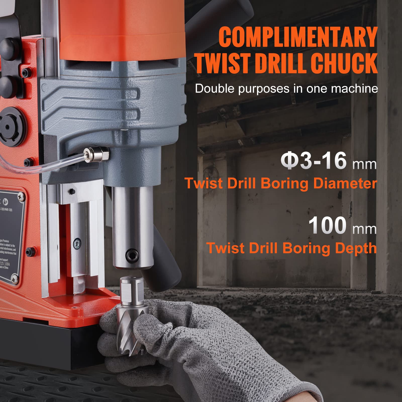VEVOR 1300W Portable Magnetic Drill Press - 1.57
