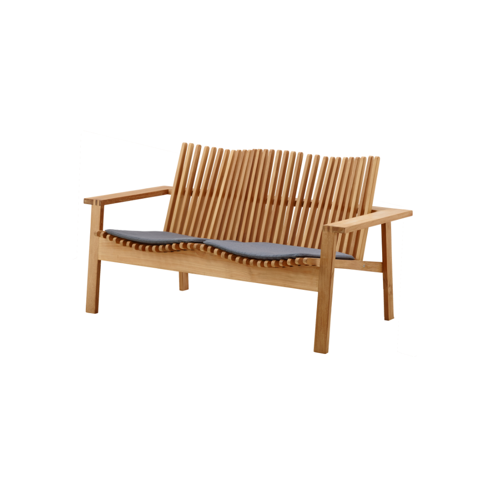 Premium 2-Seater Outdoor Teak Wood Sofa Set - Weather-Resistant Patio Furniture for Garden, Poolside & Backyard Relaxation