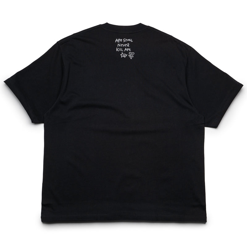 BAPE® Hand Drawn Logo Graphic T-Shirt - Black | Streetwear Fashion for Men | Casual Wear & Urban Style