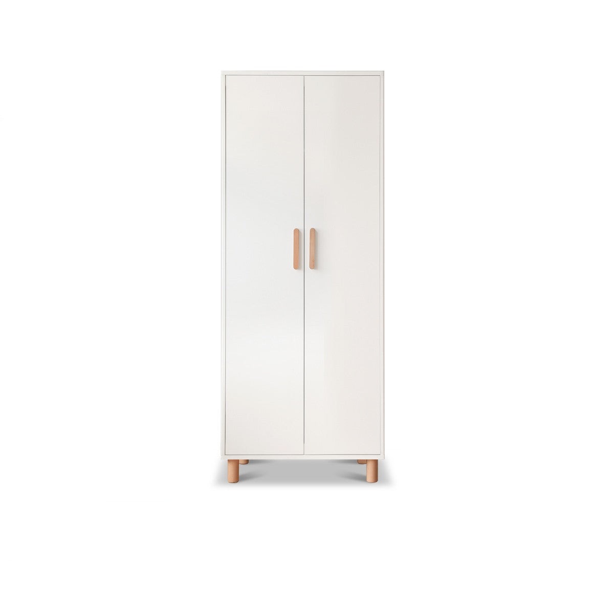 Pine Solid Wood Wardrobe - Cream Style Modern Closet for Bedroom, Living Room & Office Storage