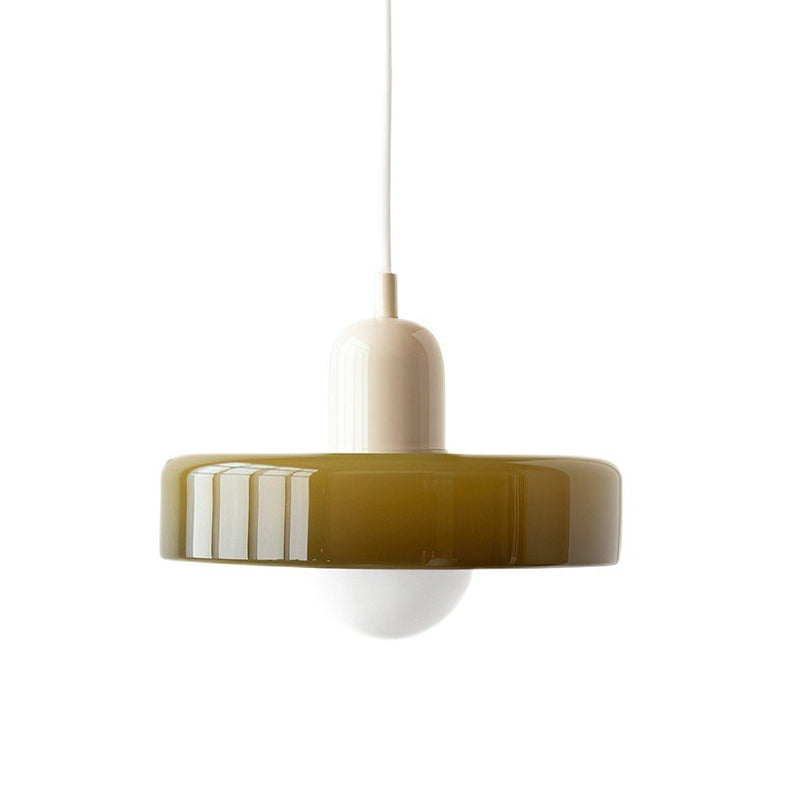 Modern Disc Orb Pendant Light Fixture - Sleek Minimalist Ceiling Lighting for Dining Room, Kitchen, Bedroom & Living Room Decor