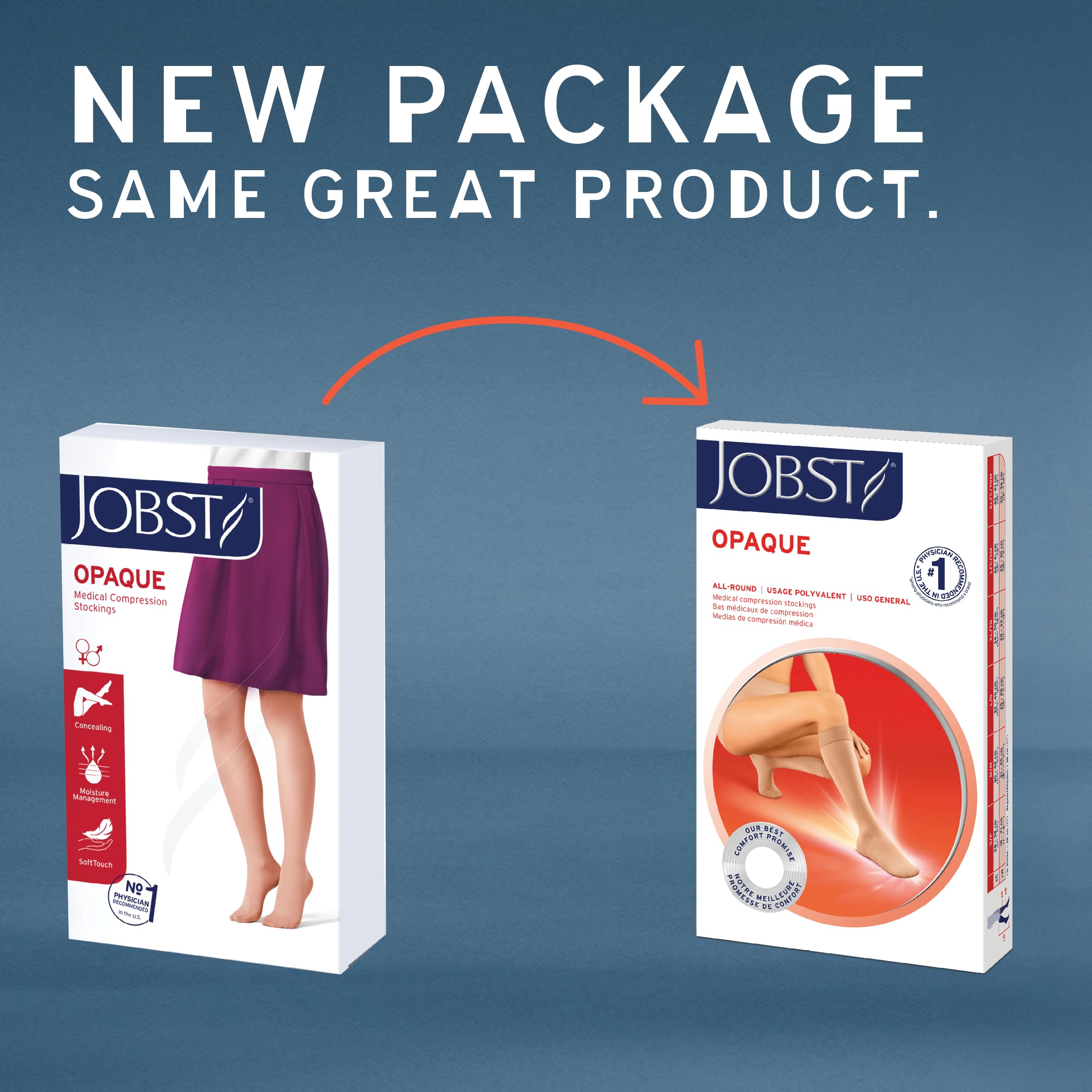 JOBST 115069 Opaque Knee High 15-20 mmHg Compression Stockings for Women, Open Toe, Small Petite Size, Natural Beige - Ideal for Travel, Varicose Veins & Post-Surgery Recovery