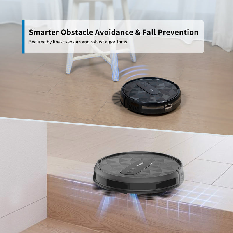 Airrobo P20 Robot Vacuum Cleaner with Smart Mapping, 2000Pa Strong Suction, Self-Charging - Perfect for Hardwood Floors & Pet Hair Cleaning in Large Homes
