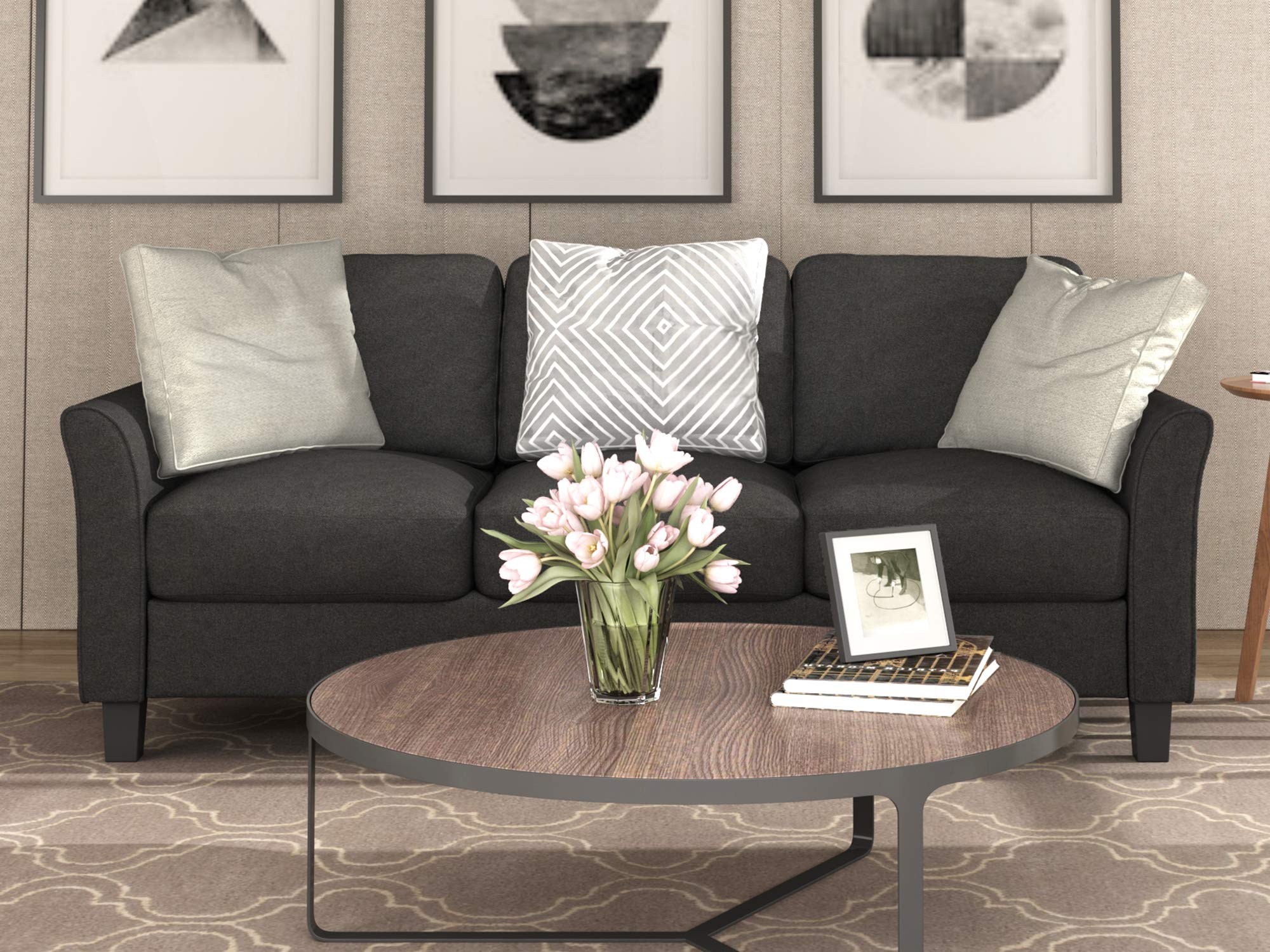 Modern Upholstered Loveseat Sofa - 2-Seater Couch for Living Room, Double Seat Sofa with Contemporary Design, Durable Fabric for Home & Office Use