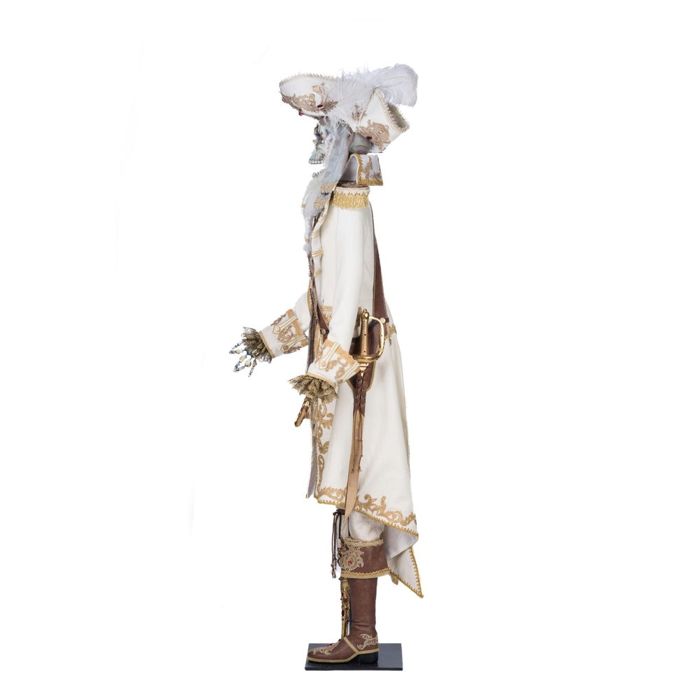 Captain Skully Swashbuckler Life-Size Pirate Doll - Handcrafted Collectible by Katherine's Collection - Perfect for Halloween Decor, Pirate Themed Parties & Nautical Home Decor