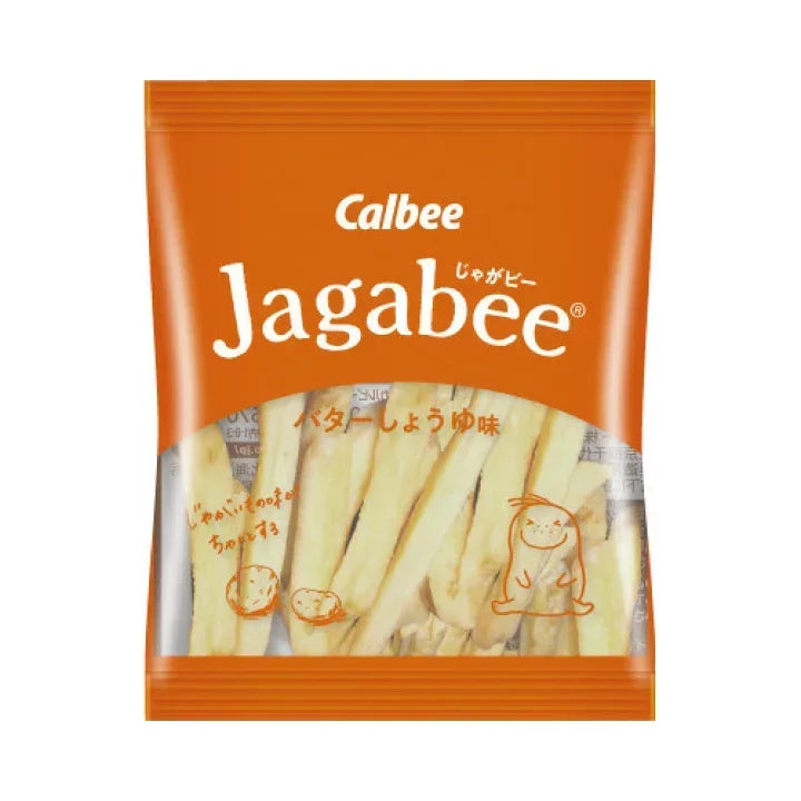 Calbee Jagabee Potato Sticks Snack - Butter Soy Sauce Flavor 75g | Crunchy Japanese Snacks for Office, Travel & Movie Nights