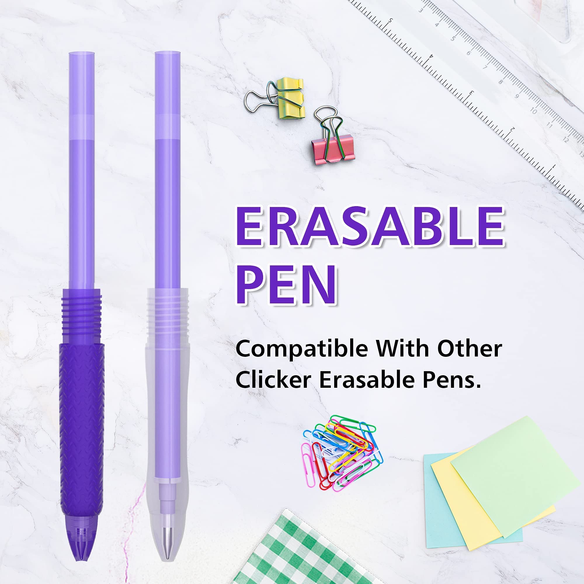 Vanstek 26 Colors Erasable Gel Pens with 26 Refills - Smooth Writing, No Smudge, Perfect for School, Office, Note Taking & Art Projects