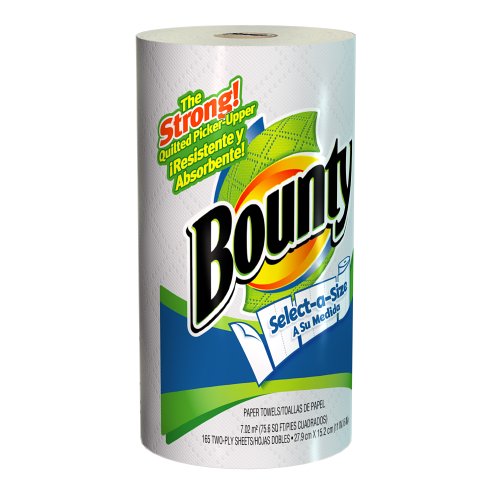 Bounty Paper Towels Select-A-Size White Big Rolls (24 Count) - Ultra Absorbent Kitchen & Cleaning Towels for Spills, Messes & Household Use