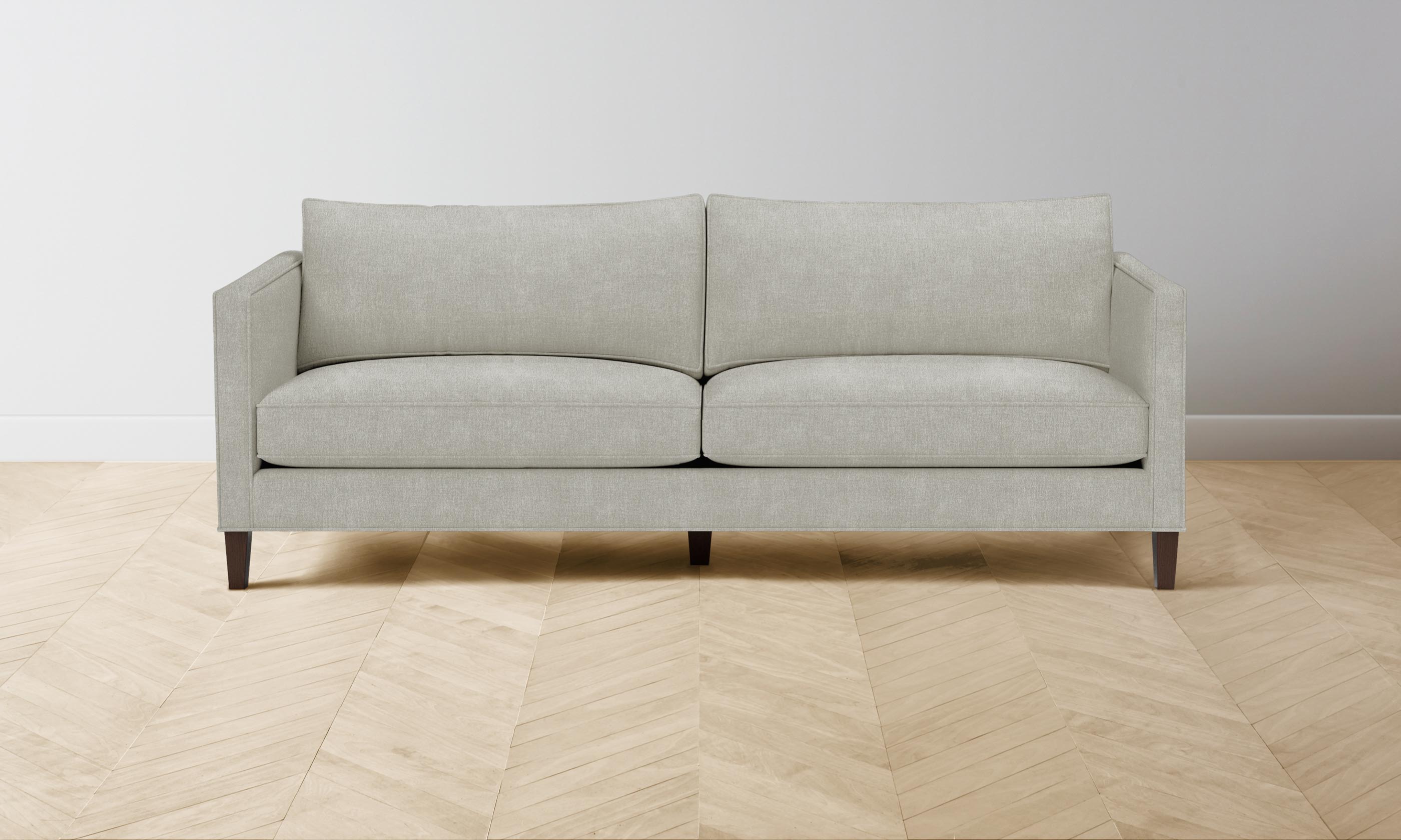 Premium Crosby Sofa - Performance Mélange Weave Flint Fabric - Modern Living Room Furniture for Home & Office Comfort