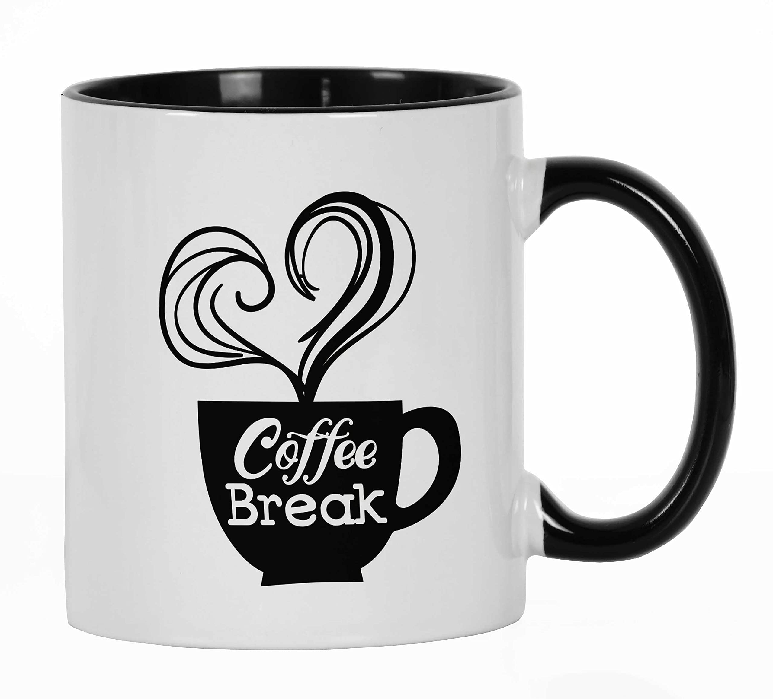 11 Oz Ceramic Coffee Mug - Perfect Gift for Coffee Lovers, Coworkers & Boss - Black - Ideal for Office, Home & Gifting