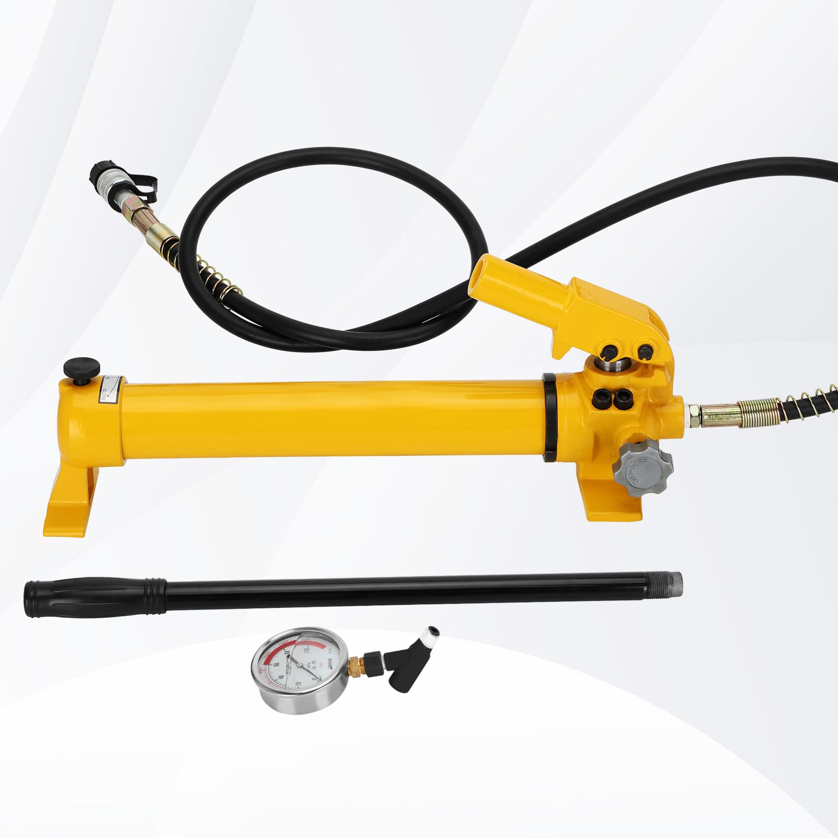 CP-700 Hydraulic Power Hand Pump - 2 Speed 900cc High Pressure Portable Hydraulic Pump (10000 PSI) with Pressure Oil Gauge - Ideal for Automotive Repair, Construction Equipment, and Industrial Hydraulic Systems