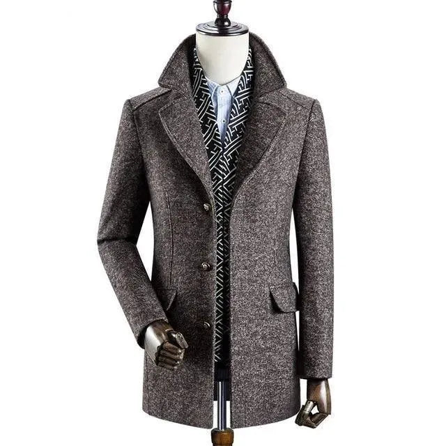 Stallone Men's Wool Winter Coat - Warm & Stylish Outerwear for Cold Weather - Perfect for Outdoor Activities & Daily Commute