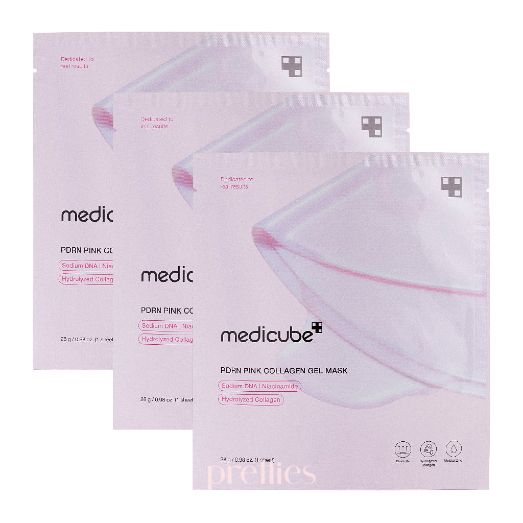 Medicube PDRN Pink Collagen Gel Mask 3 Pack - Hydrating & Anti-Aging Face Mask for Glowing Skin - Perfect for Daily Skincare Routine & Spa Night