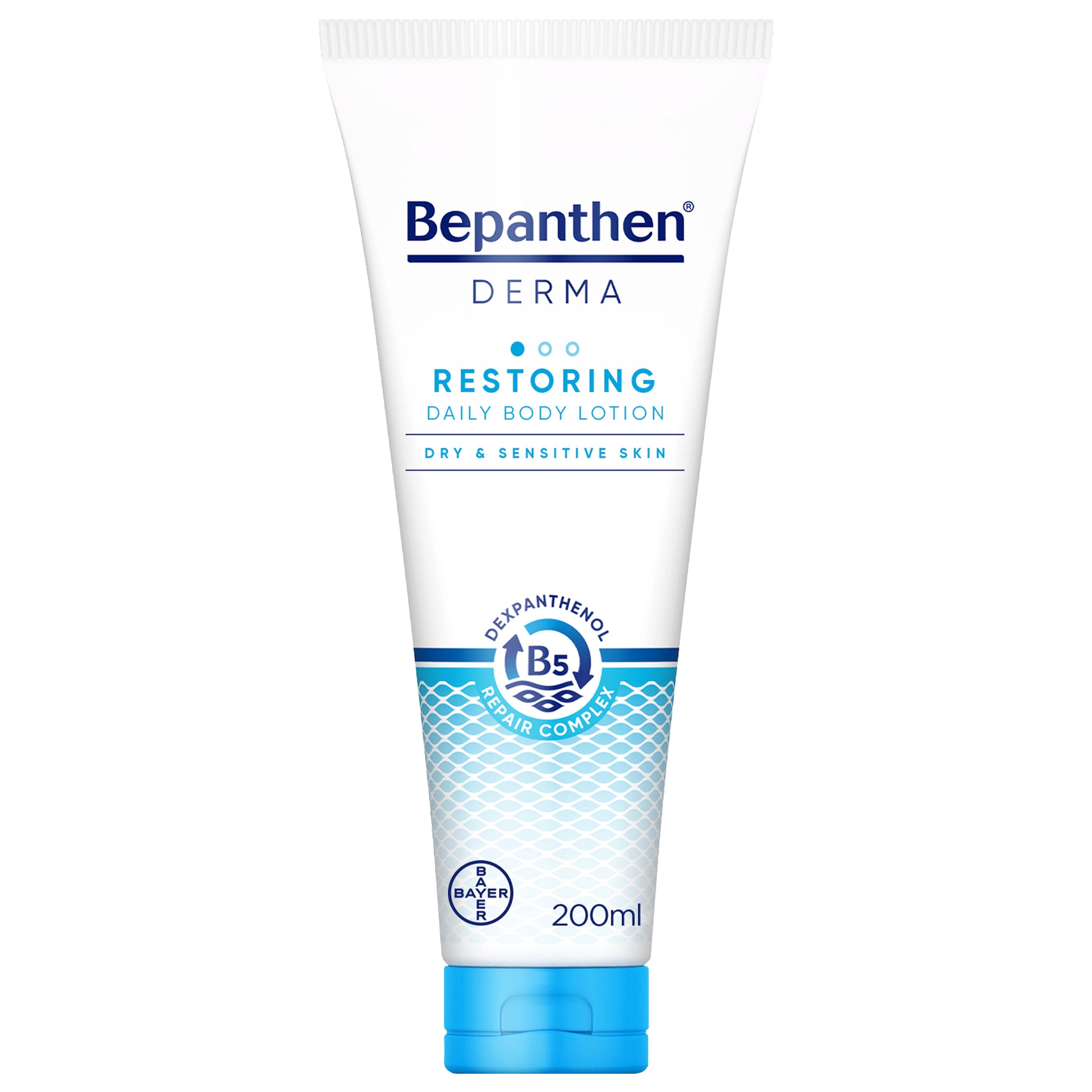 Bepanthen Derma Restoring Daily Body Lotion 200ml - Moisturizing & Repairing Dry Skin for All-Day Hydration | Perfect for Post-Sun Care, Eczema Relief & Daily Skincare Routine