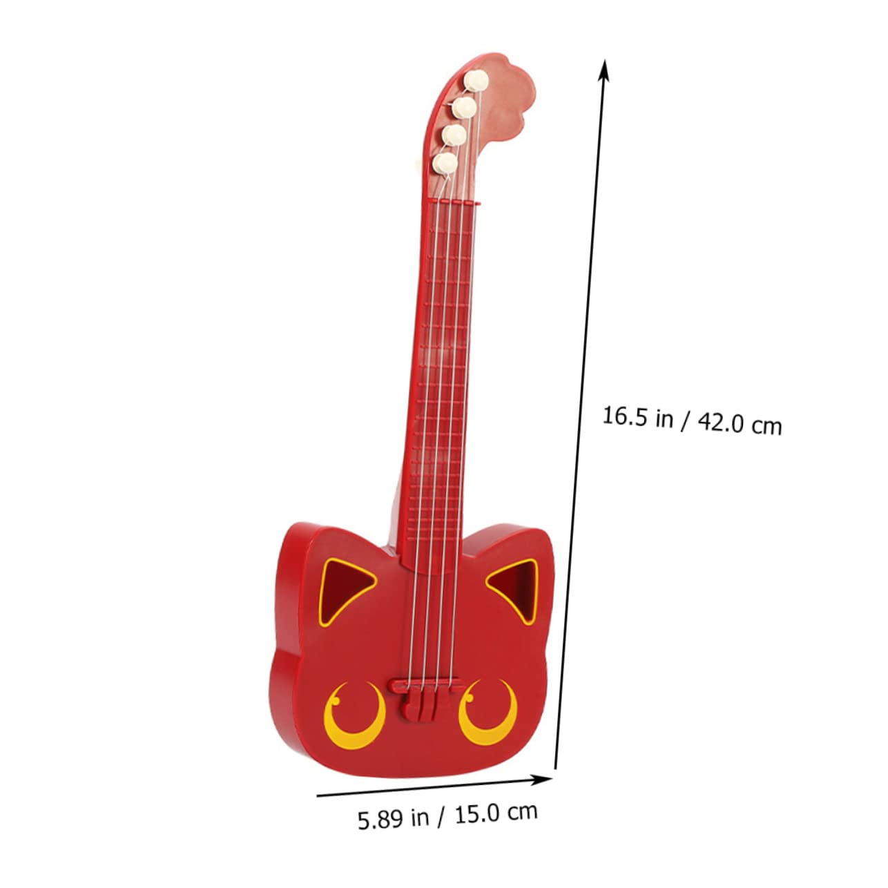 MUSISALY 1-Piece Mini Plastic Ukulele Toy Guitar for Toddlers & Kids - Beginner Musical Instrument for Children, Red - Perfect for Early Music Education, Birthday Gifts & Pretend Play