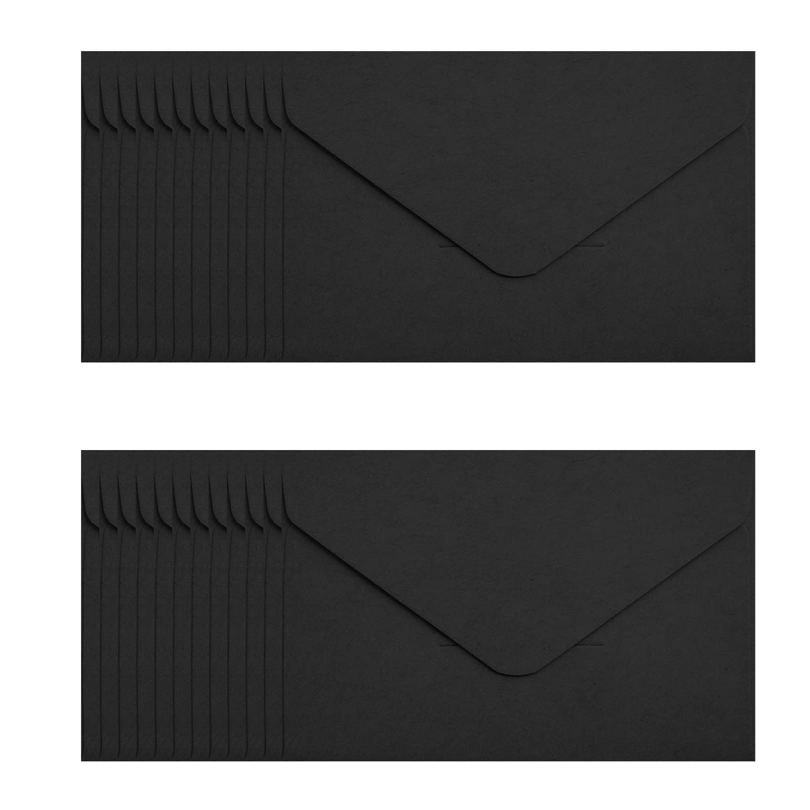 20Pcs Mini Vintage Greeting Card Envelopes - Elegant Black Invitation Envelopes for Business Cards, Love Letters & Wedding Invitations | Perfect for Parties, Anniversaries & Special Occasions