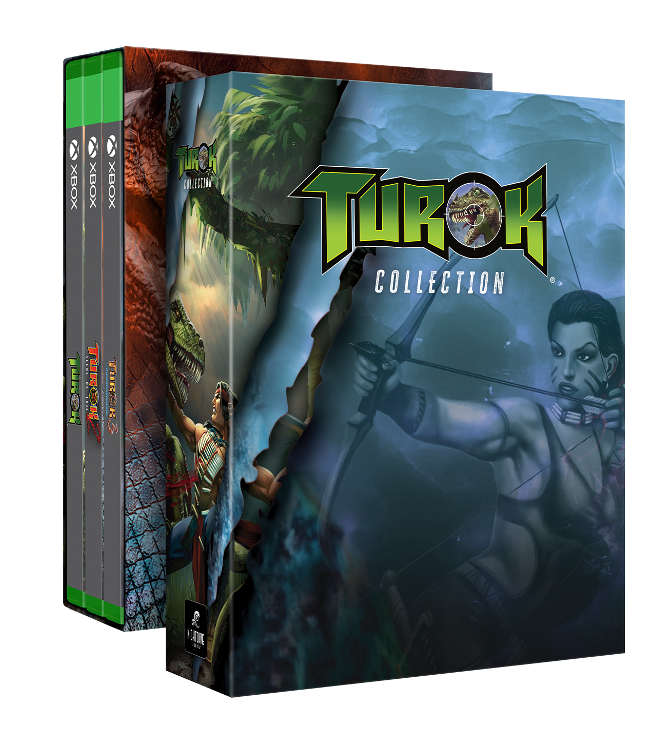Turok Commemorative Slipcase Xbox Triple Pack - Classic FPS Game Bundle for Xbox 360 | Perfect for Retro Gaming Enthusiasts & Collectors
