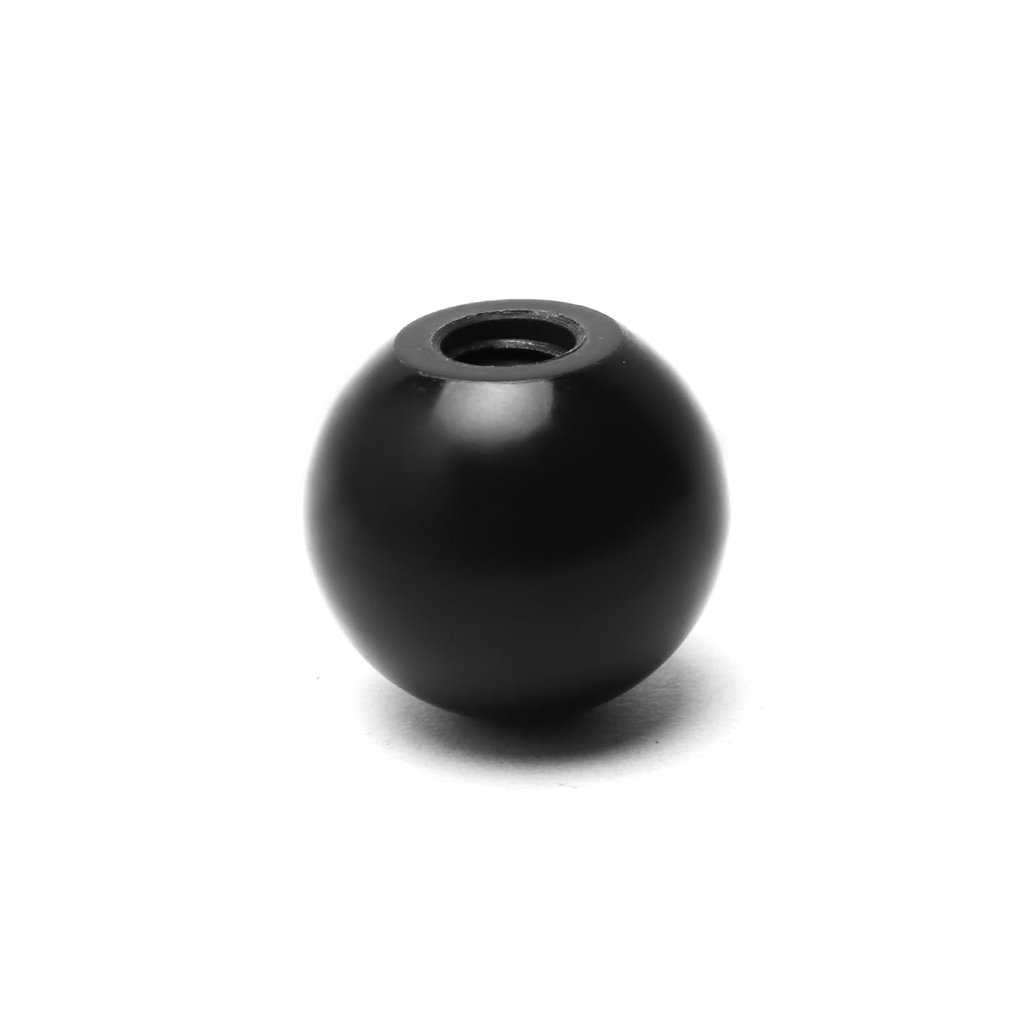 Bettomshin 1PCS M12 Female Thread Thermoset Ball Knob - 40mm Diameter Bakelite Handle with Smooth Rim (Black) - No Twist Design for Lawn Mowers & Exercise Equipment - Perfect for Easy Grip and Machine Control