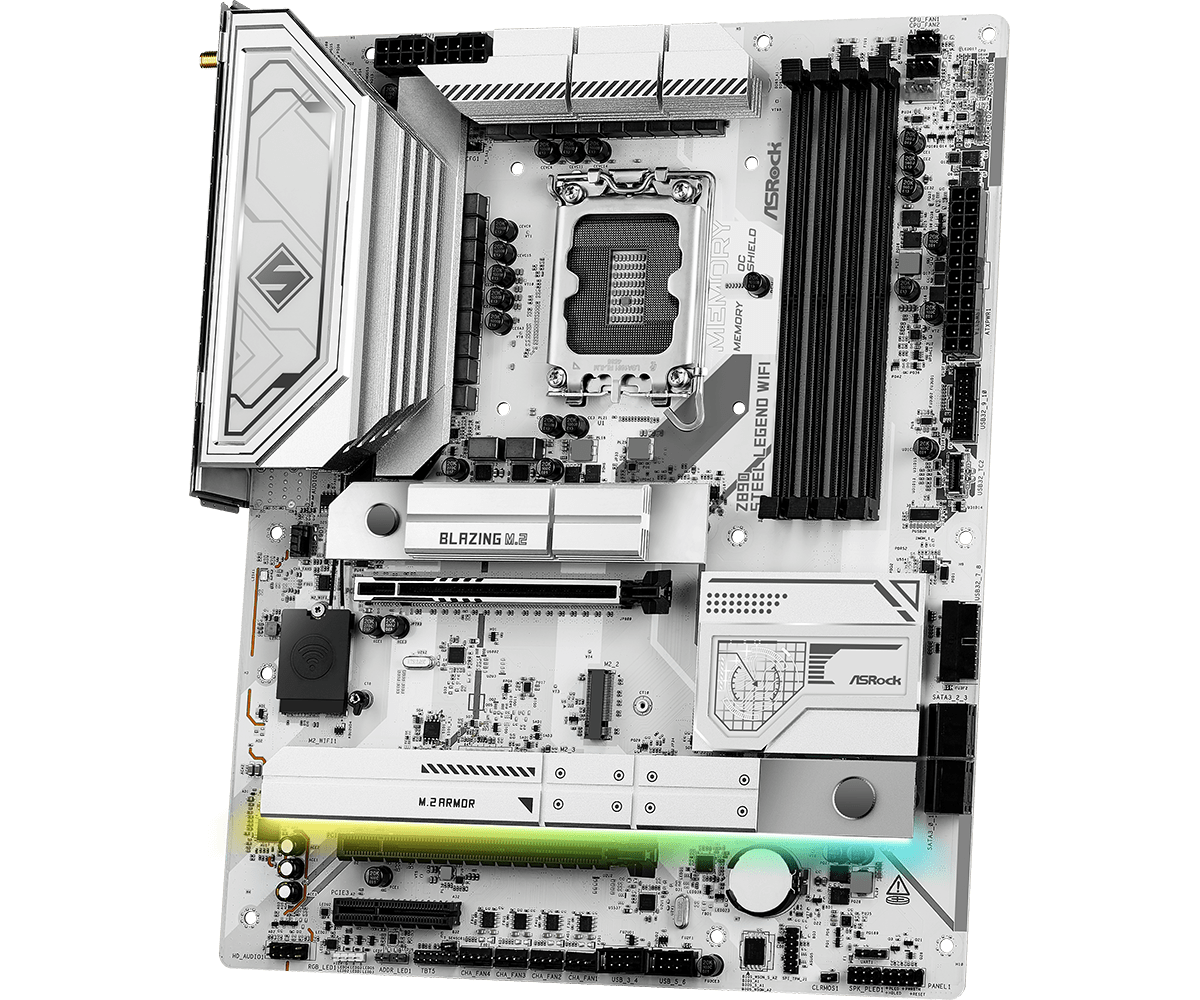ASRock Z890 Steel Legend WiFi ATX Motherboard - Intel LGA 1700 Socket, DDR5, PCIe 5.0, Dual M.2, WiFi 6E - Perfect for Gaming PCs, Content Creation & High-Performance Workstations