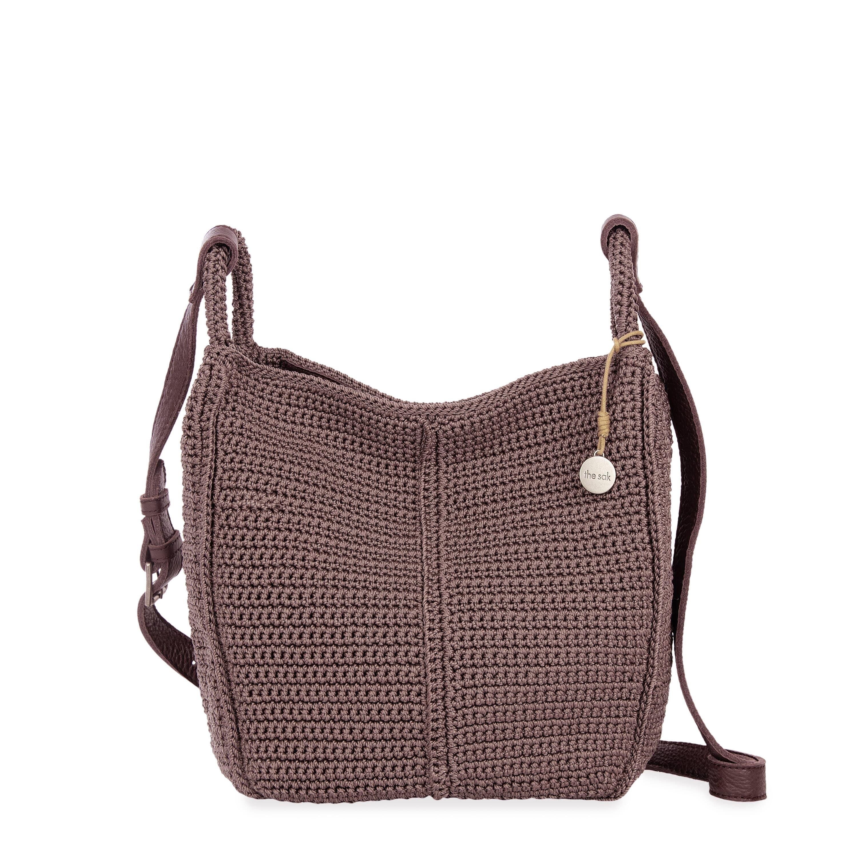 Los Feliz Hand Crochet Mushroom Crossbody Bag - Bohemian Style Vegan Leather Purse for Women - Perfect for Music Festivals, Travel & Everyday Use