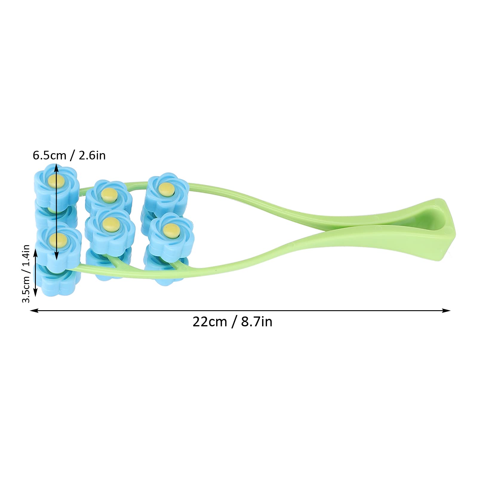 Flower-Shaped Face Massage Roller - Plastic Skin Care Massager for Relaxation & Anti-Aging (Blue) | Perfect for Home Spa, Facial Rejuvenation & Stress Relief