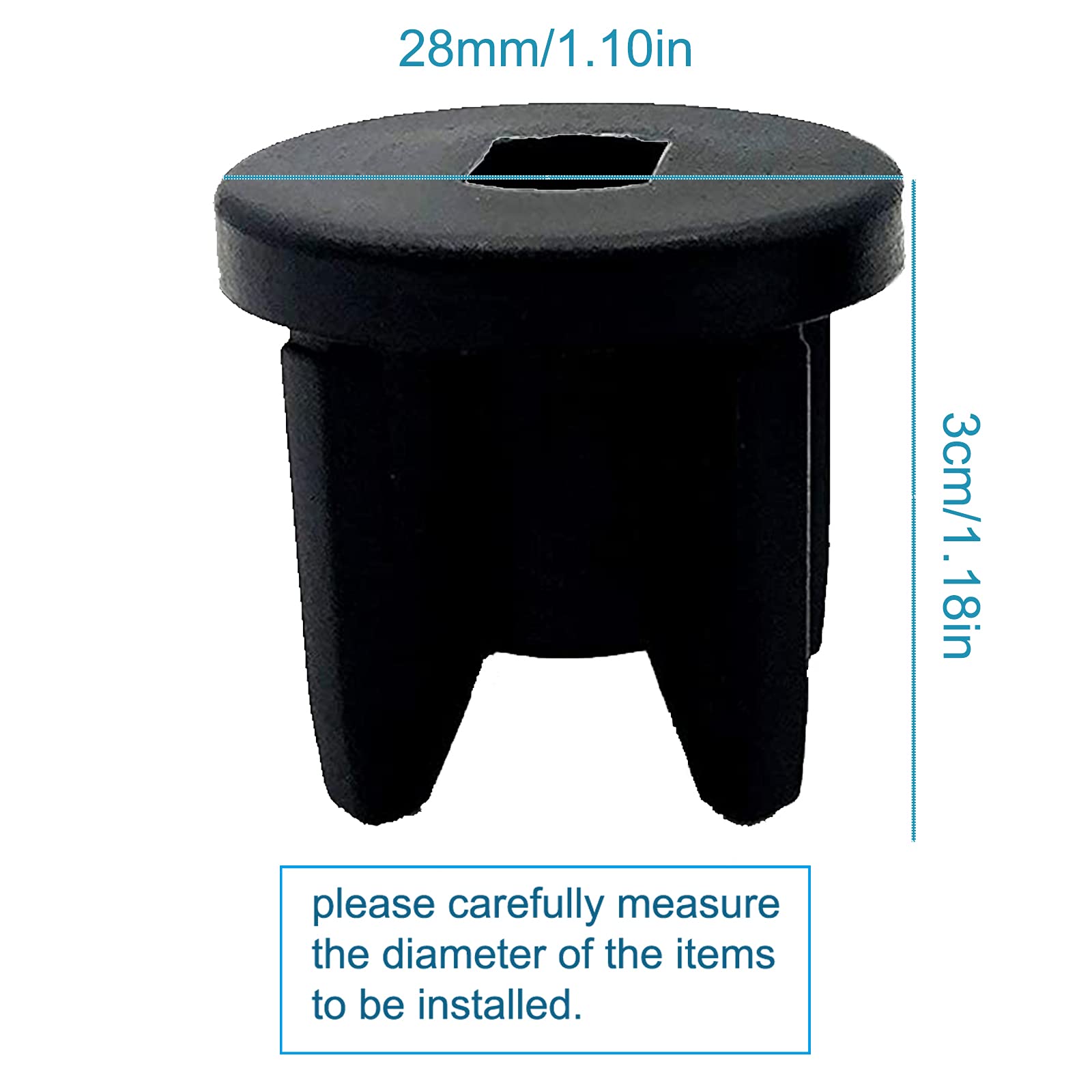 Universal Replacement Roller Blind & Shade for Indoor/Outdoor Use - 28mm Clutch Plug (Black) - Perfect for Windows, Patio Doors & Sunrooms