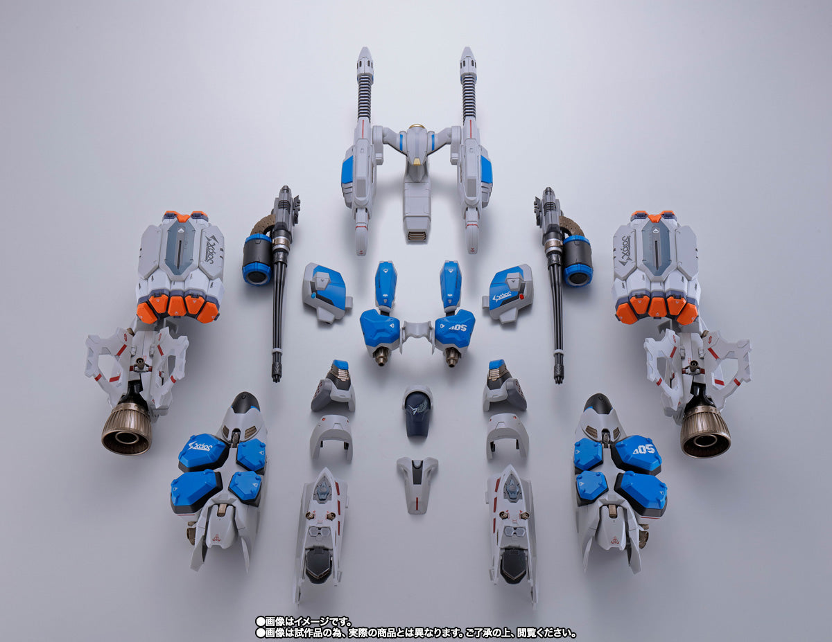 Bandai DX Chogokin Macross Delta VF-31AX Kairos Plus Armored Parts Set - Hayate Immelmann Edition | High-Quality Anime Action Figure for Collectors | Perfect for Display & Cosplay Scenes