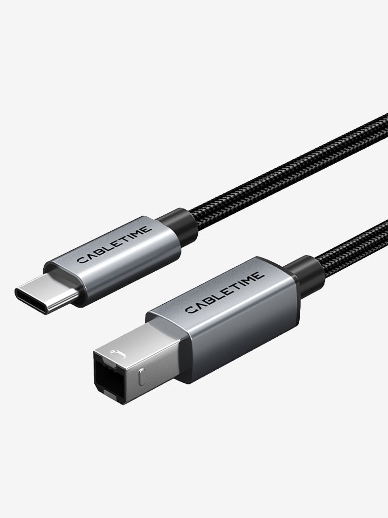 USB C to USB B 2.0 Printer Cable & MIDI Cable for Yamaha Piano - High-Speed Data Transfer for Printers, Keyboards & Audio Devices | Perfect for Home Office & Music Studio Setup