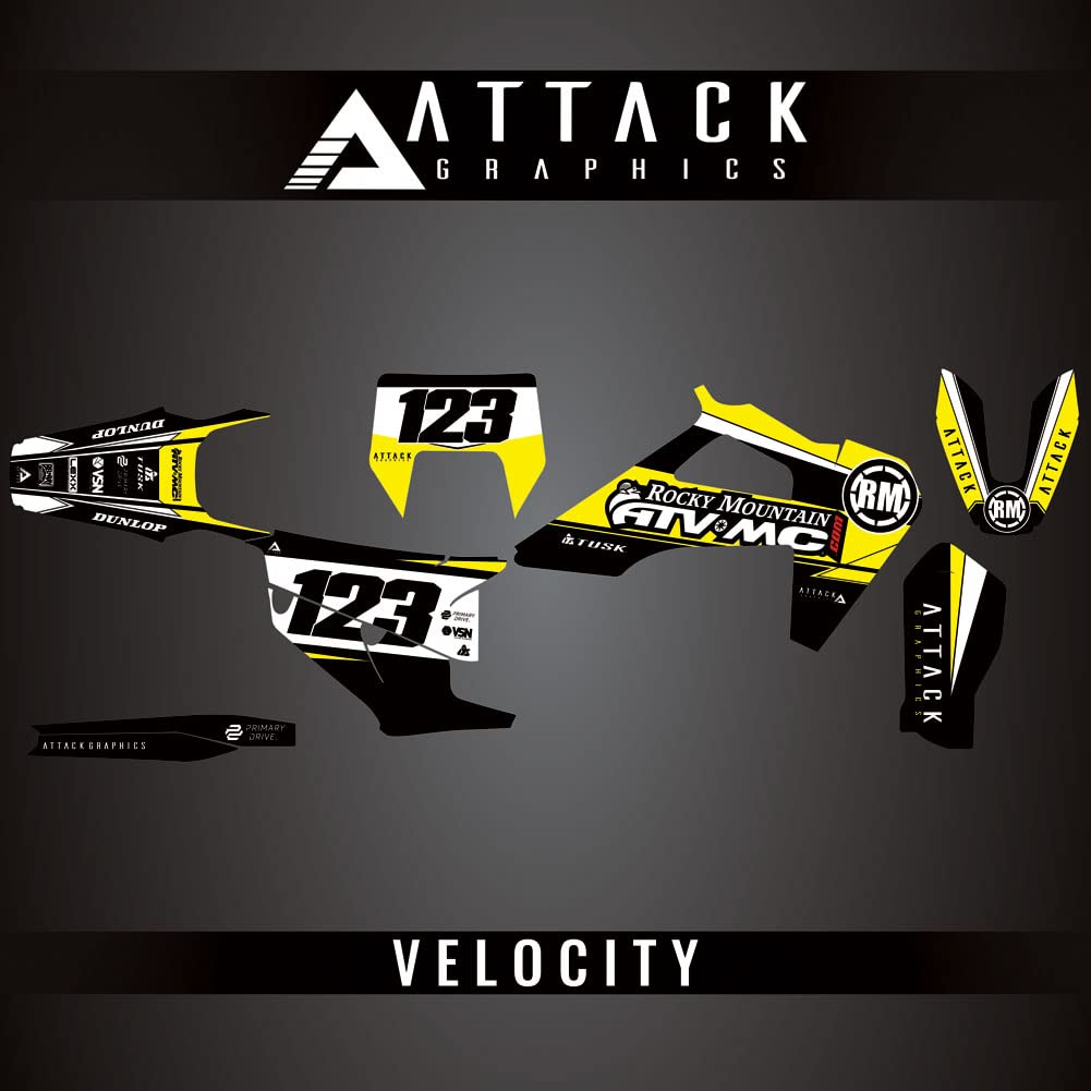 Attack Graphics Custom Velocity Complete Bike Graphics Kit for Husqvarna FE 501 S 2022 - High-Quality Dirt Bike Decals for Off-Road Racing & Trail Riding