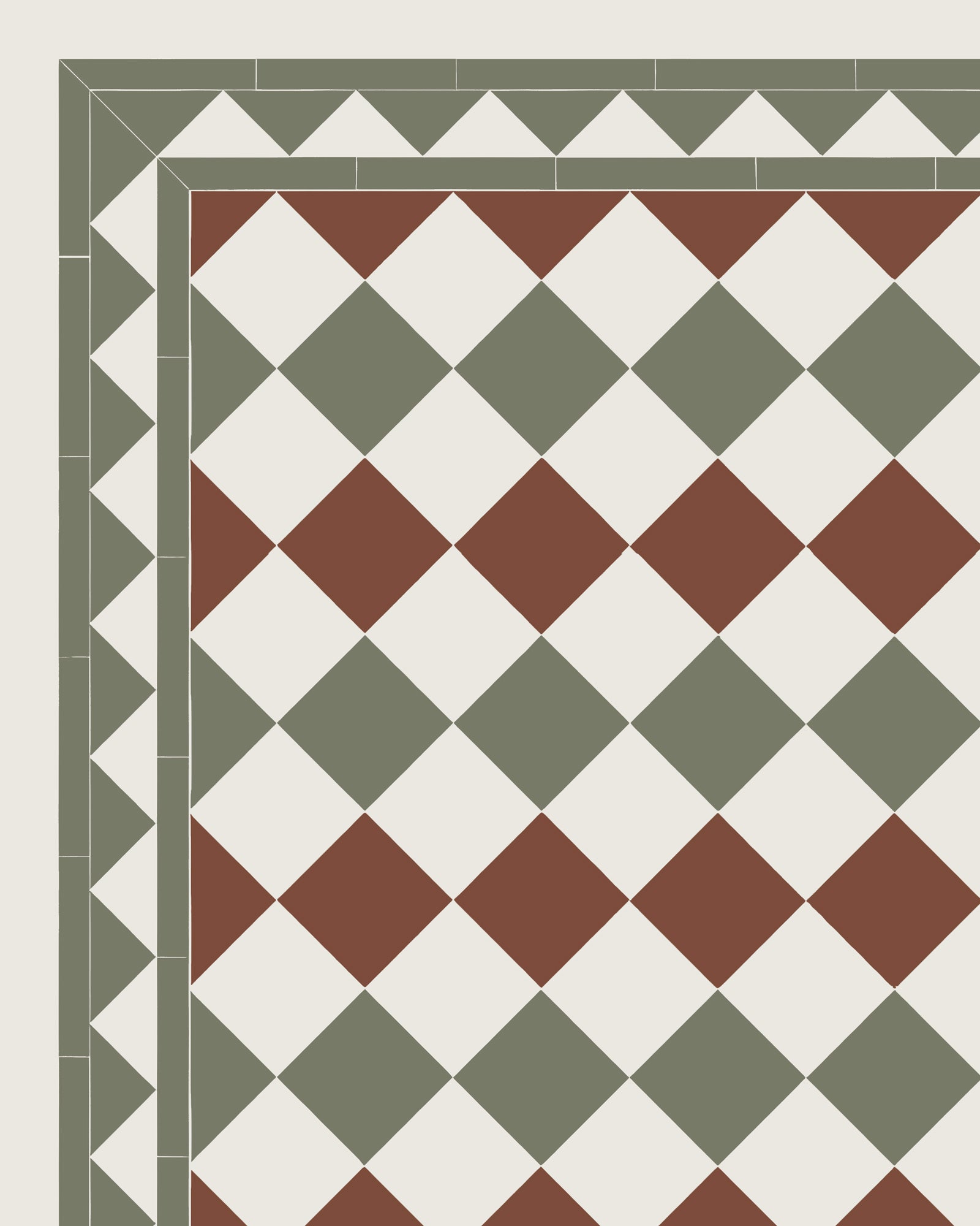 Klinker Birmingham 15x15cm Vit/Röd/Australian Green Winckelmans Granite Tile - Perfect for Kitchen Backsplash, Bathroom Floor & Outdoor Patio