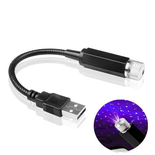 Mini LED Star Projector Night Light - USB Car Roof Star Projector with Red Light for Kids & Adults - Perfect for Bedroom, Nursery, Parties & Relaxation