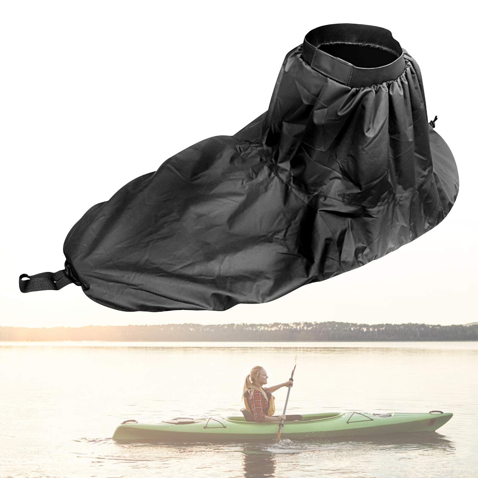 **Adjustable Waterproof Kayak Spray Skirt – Nylon Kayak Cover for Paddling & Water Sports – Gray (Ideal for Whitewater, Sea Kayaking & Recreational Use)**