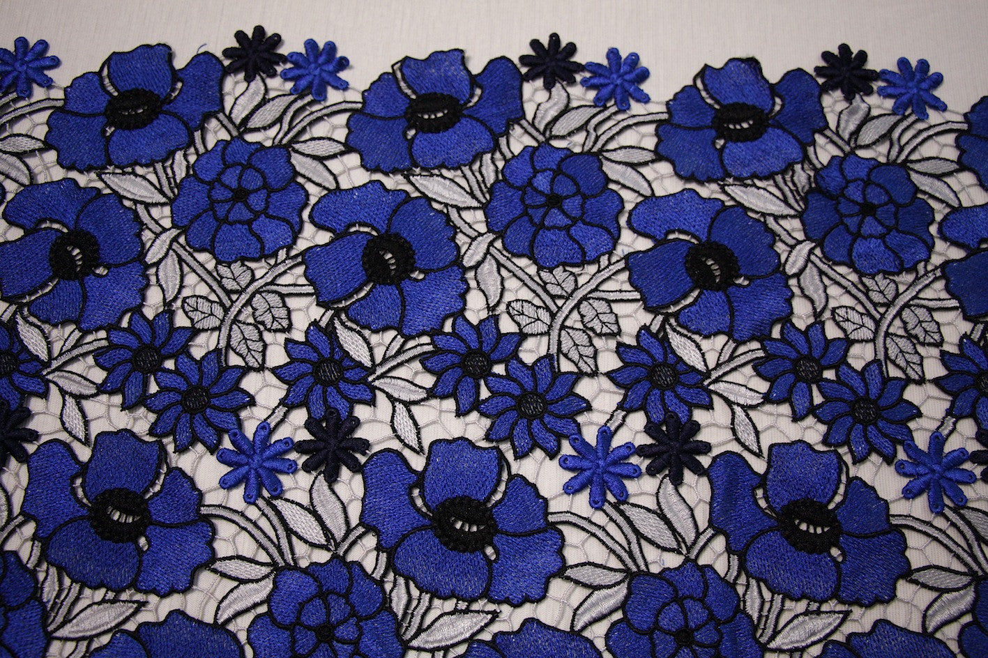 Elegant Blue Garden Lace Trim - Perfect for Wedding Dresses, Home Decor & DIY Craft Projects
