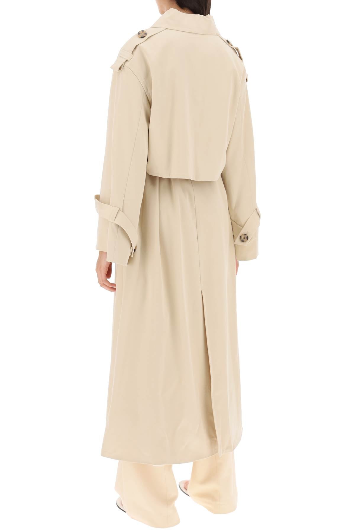 By Malene Birger 'Alanis' Double Breasted Trench Coat - Women's Classic Waterproof Raincoat for Work, Travel & Everyday Elegance