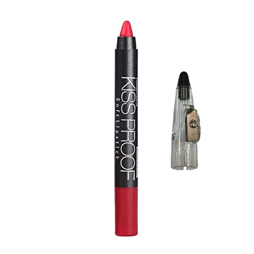 Waterproof Long-Lasting Lipstick Pencil - Non-Fading Matte Lipstick with Sharpener, Perfect for Gifts, Parties & Everyday Wear (1PC)