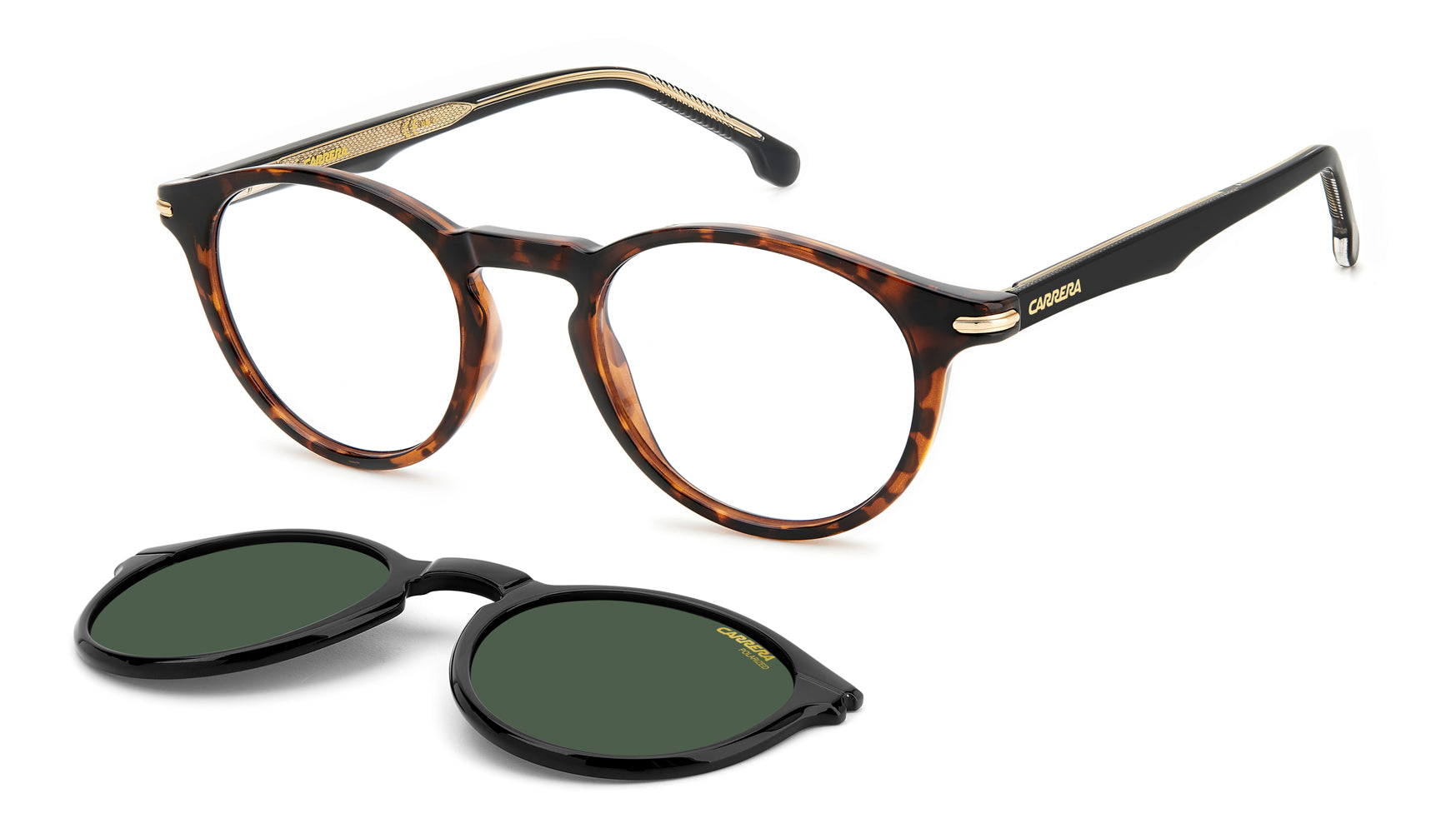 Carrera 297/CS Clip-On Sunglasses - Polarized Sports Sunglasses for Running, Cycling & Outdoor Activities - UV Protection & Lightweight Design