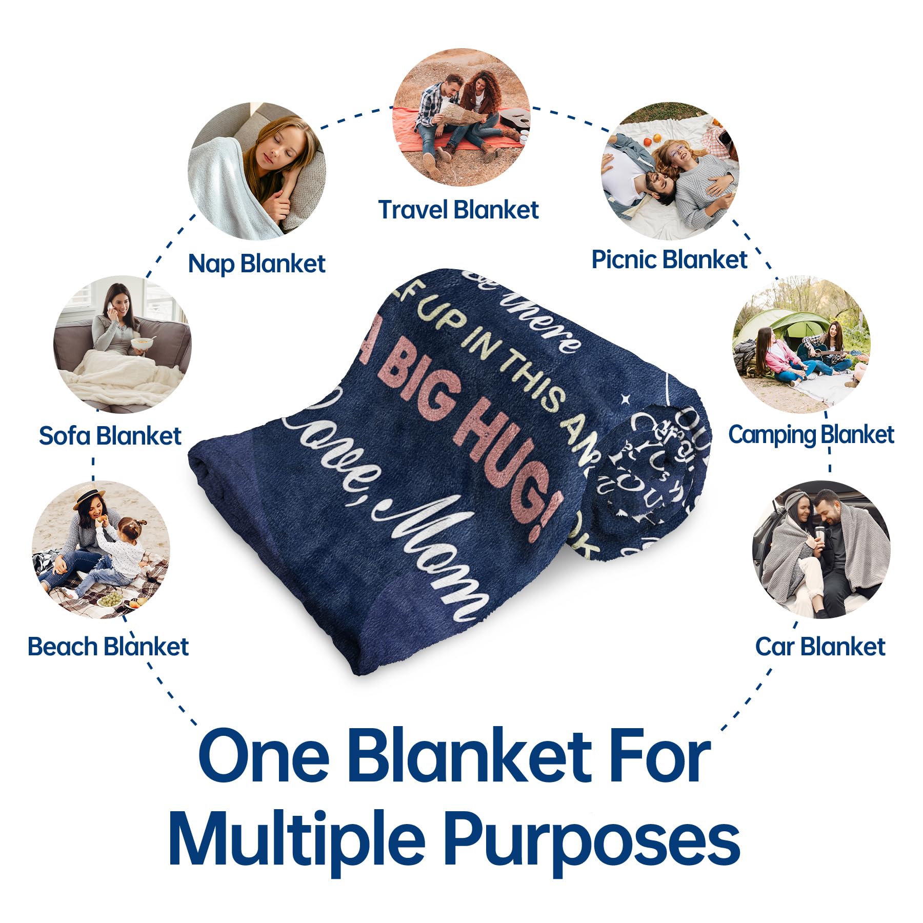 SteadStyle Cozy Fleece Blanket - Heartwarming Gift for Daughter from Mom | Birthday, Mother's Day, Graduation, Wedding & Christmas Present | Perfect for Snuggling, Relaxing & Home Decor