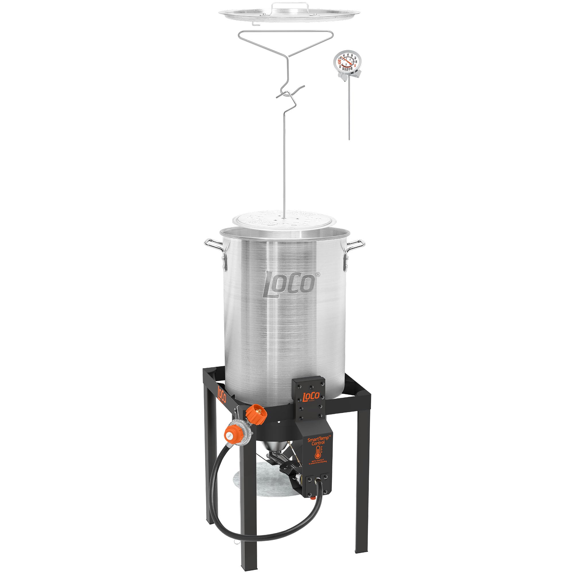 LoCo Cookers SmartTemp 30 Quart Turkey Fryer Kit - Electric Deep Fryer with Temperature Control for Thanksgiving, Parties & Outdoor Cooking