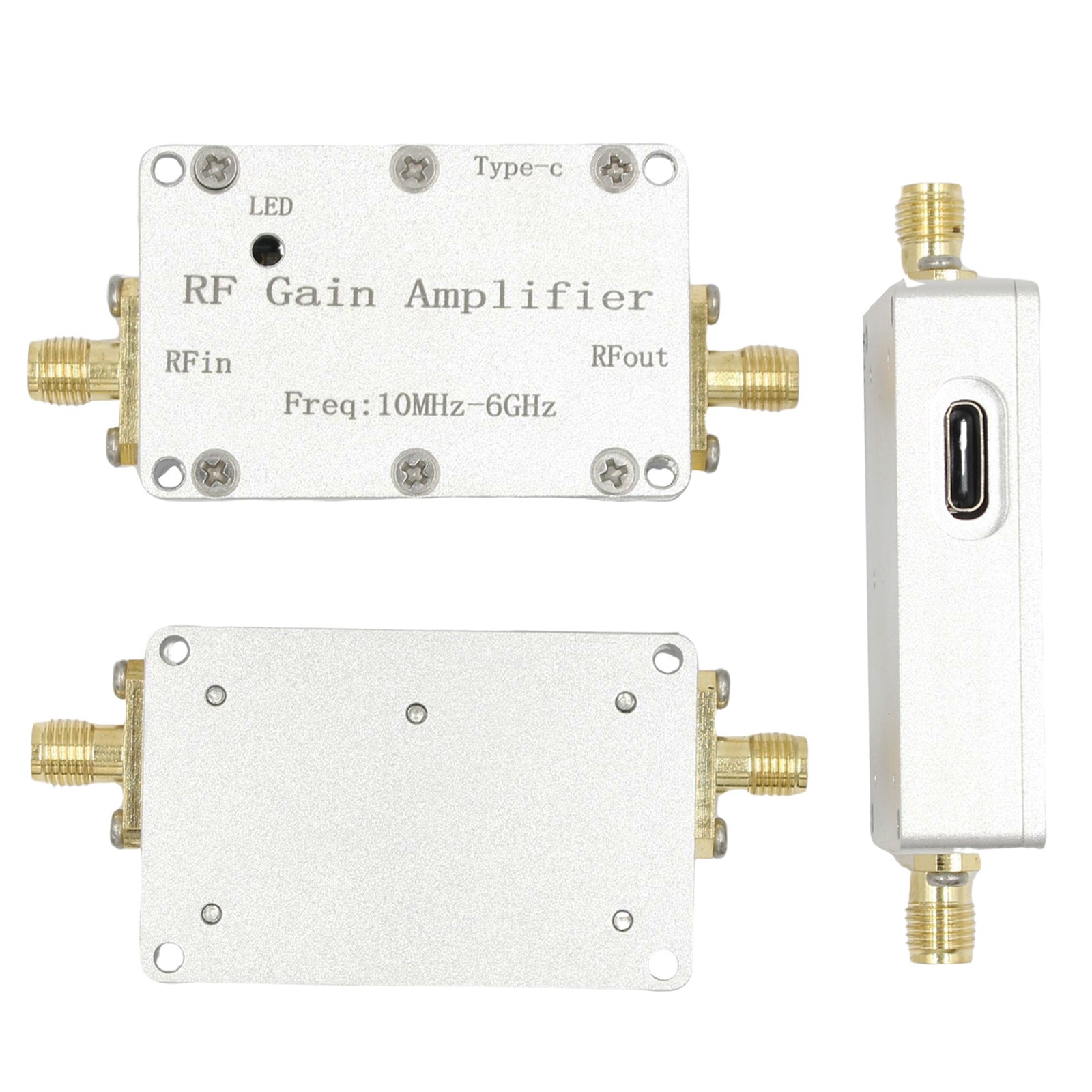 10M-6GHz RF Amplifier - 10dB/20dB/30dB/40dB High Gain Driver Receiver - Signal Booster for Ham Radio, Wireless Communication & Antenna Systems