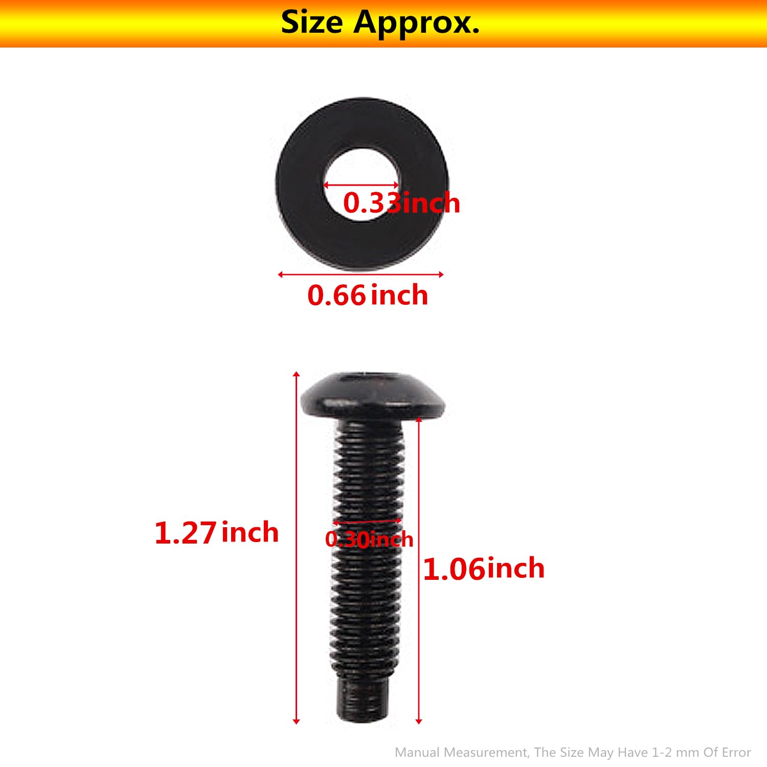 8-Pack M8 Screws Bolts for Jeep Wrangler JK - Compatible with Windshield Frame, Roll Bar, Tailgate, Hard Door Hinges & Light Bar Brackets - Perfect for Off-Roading & Vehicle Maintenance