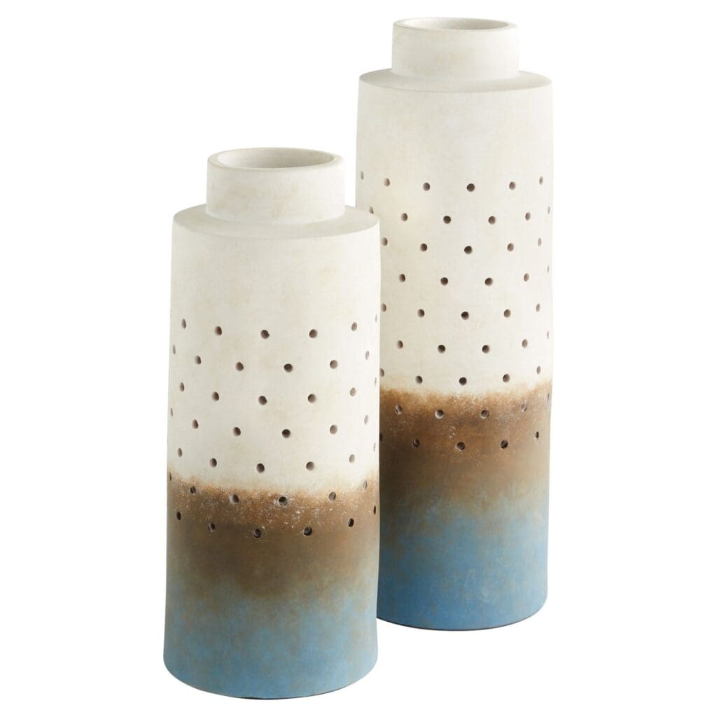Cyan Design 11546 Paralos Ombre Vase - Large Grey and Navy Ombre Handmade Ceramic Vase for Home Decor, Wedding Centerpiece, Living Room & Dining Table Decoration