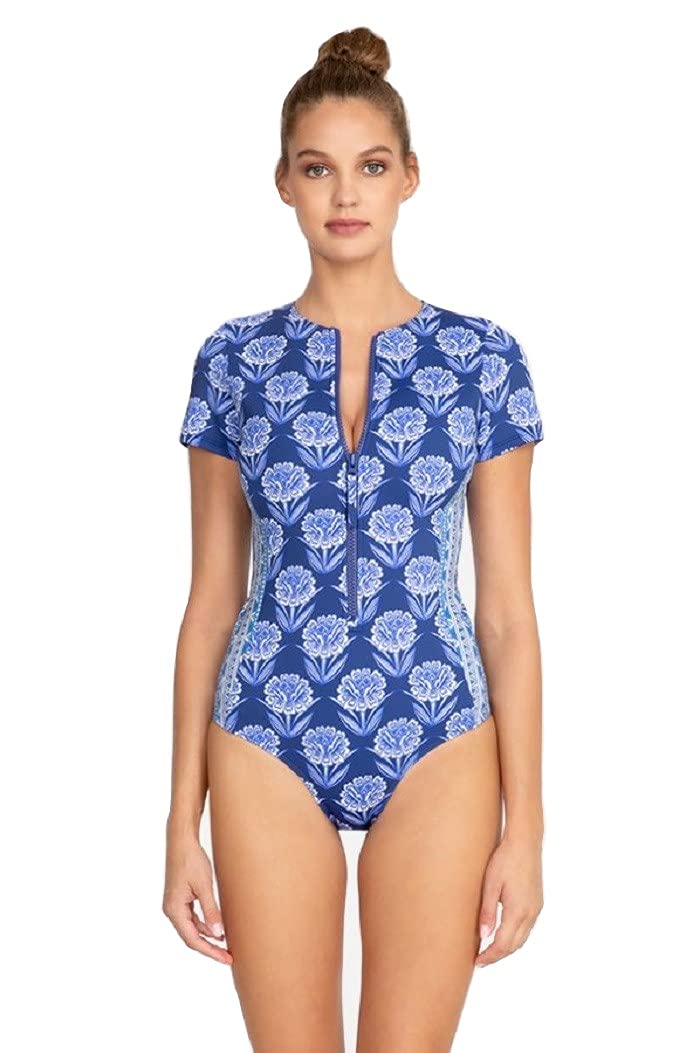 Johnny Was Yao Neoprene One Piece Swimsuit for Women - Stylish CSW6521-F Multi Color Swimwear for Beach, Pool & Vacation