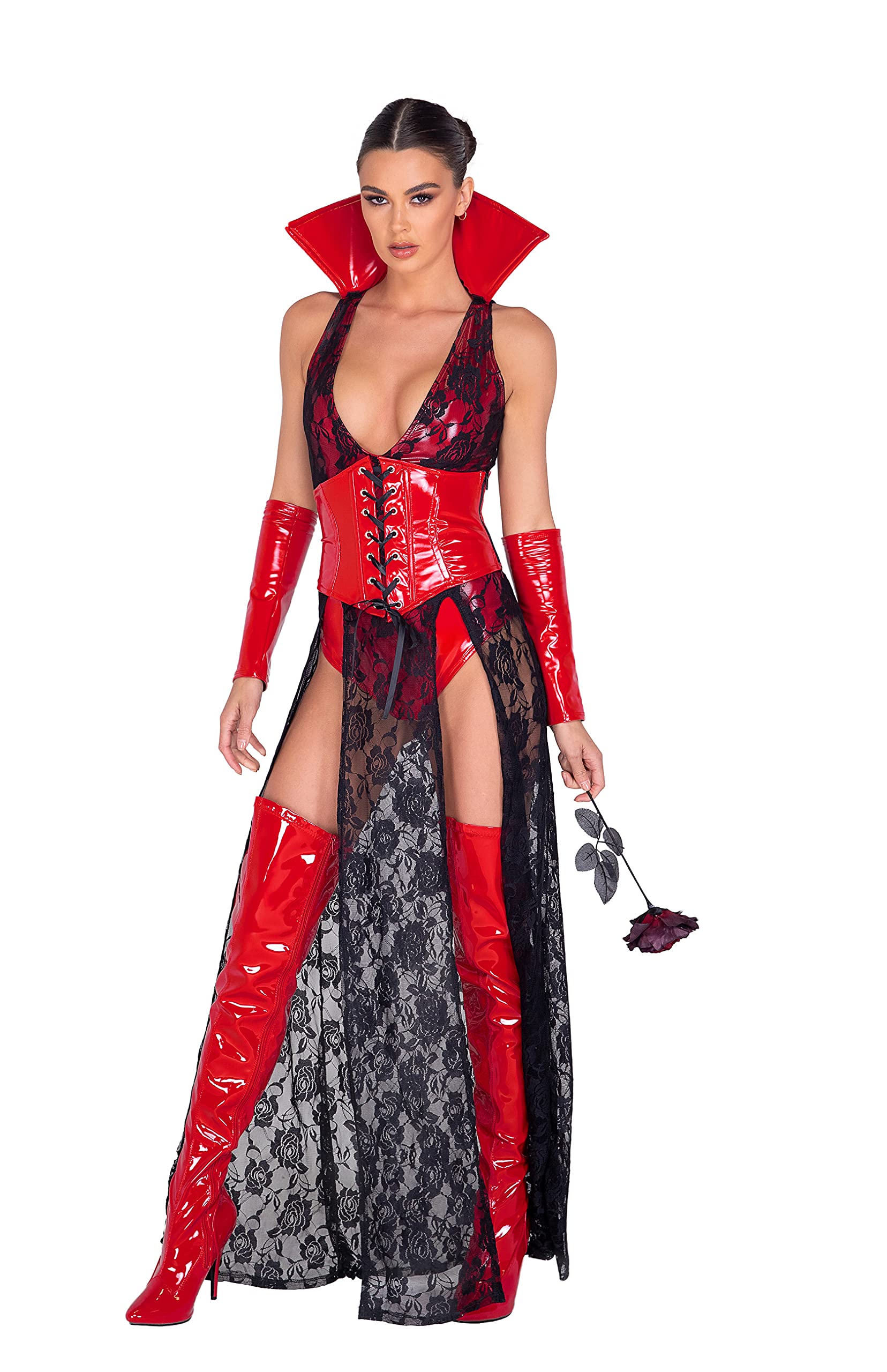 3-Piece Wicked Vampire Costume for Women - Gothic Halloween Party Outfit, Cosplay & Themed Events